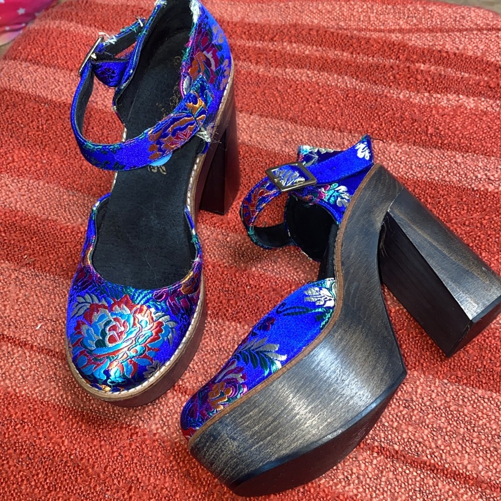 FREE PEOPLE STARLET PLATFORM SZ 38 EU / 7.5 US - Picture 2 of 10